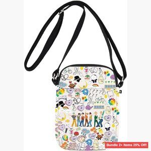 Adjustable Canvas Crossbody Bag with 3 Compartments, Waterproof